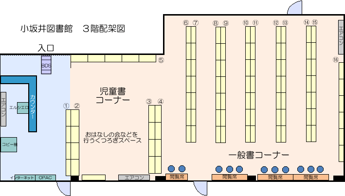 小坂井図書館の地図